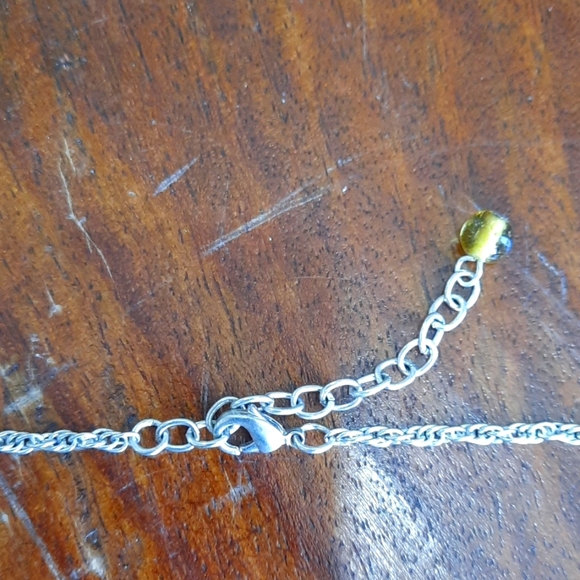 ELEGANT HOOP AND GLASS NECKLACE - Picture 4 of 5